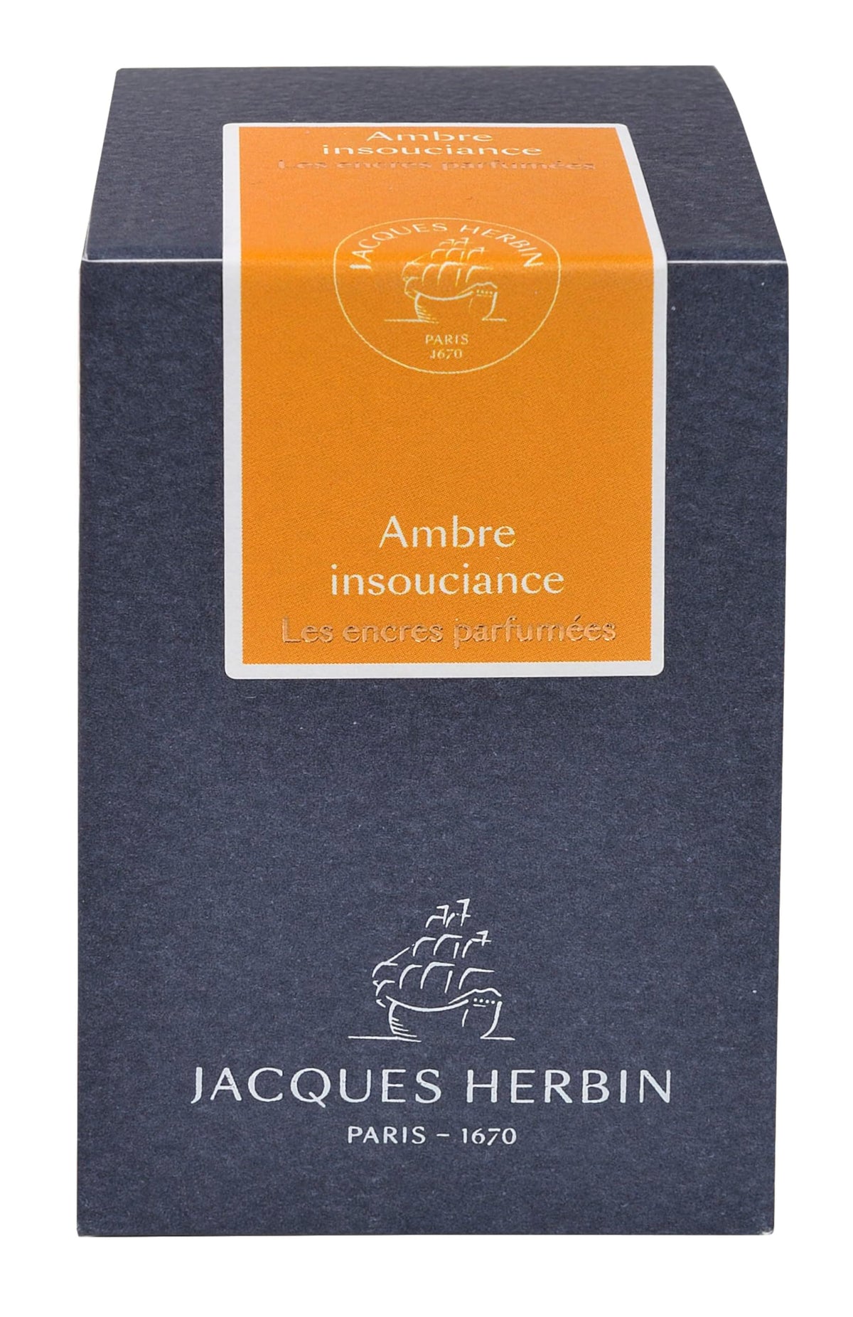 Jacques Herbin 14741JT - Scented Ink Bottle for Fountain Pens and Rollerball Pens, 50ml - Amber Carefree (Ambre Insouciance)