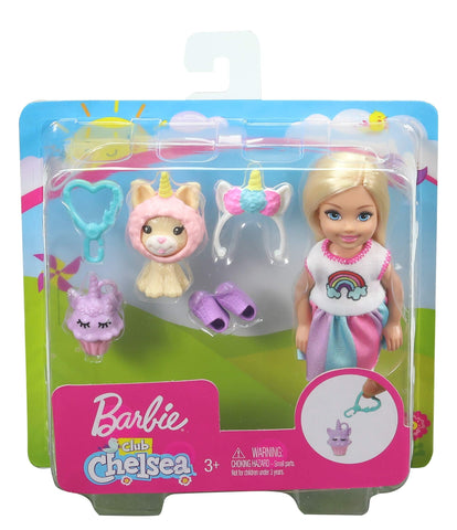 Barbie Club Chelsea Dress-Up Doll in Unicorn Costume, 6-inch