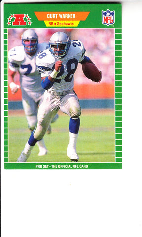 1989 Pro Set #404B Curt Warner 6074 Football Card
