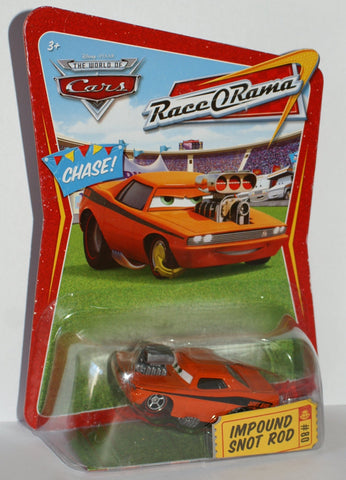 Disney / Pixar CARS Movie 1:55 Die Cast Car Series 4 Race-O-Rama Impound Snot Rod Chase Piece!
