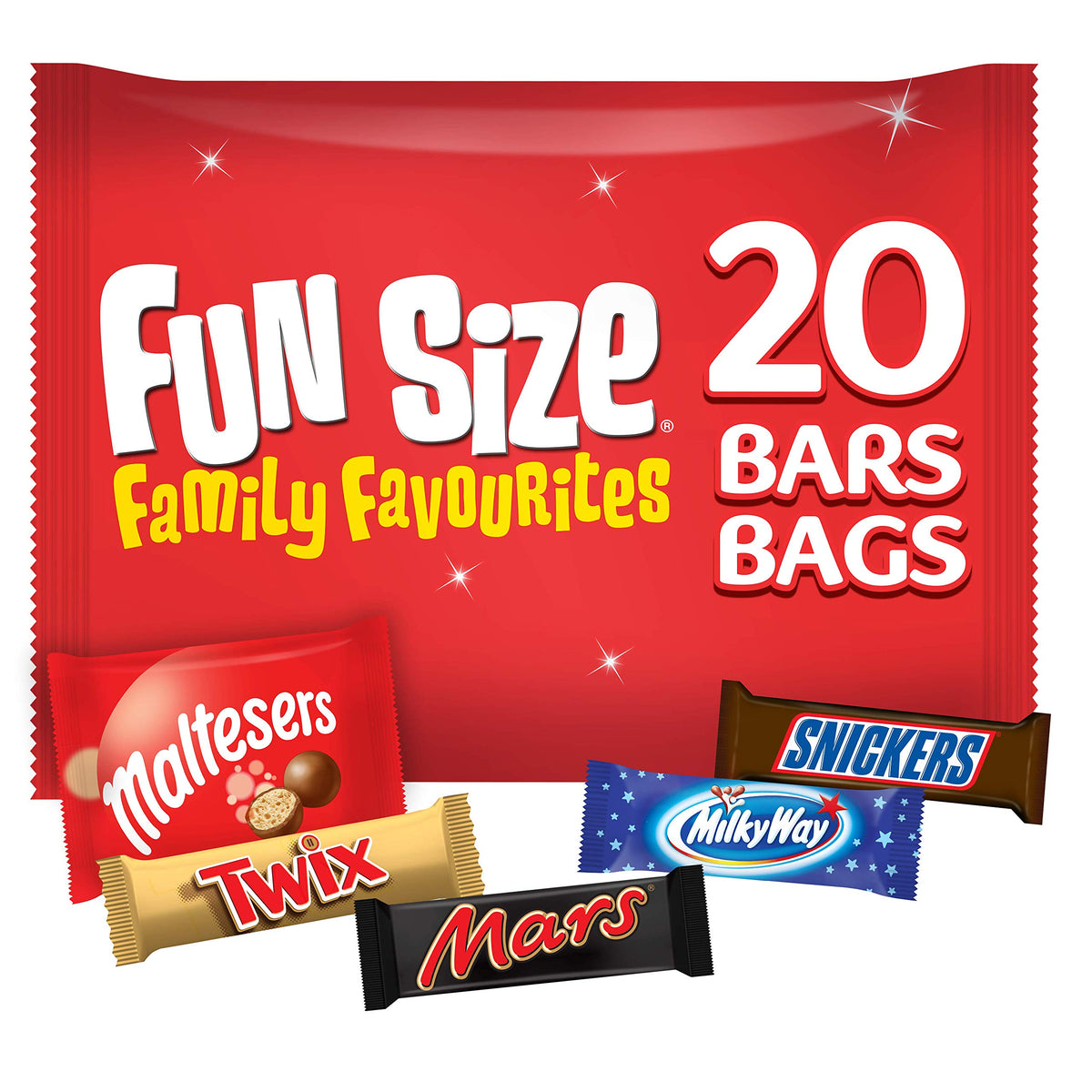 Mars Fun Size Family Favourites Variety Bag - Pack of 20, 358 grams