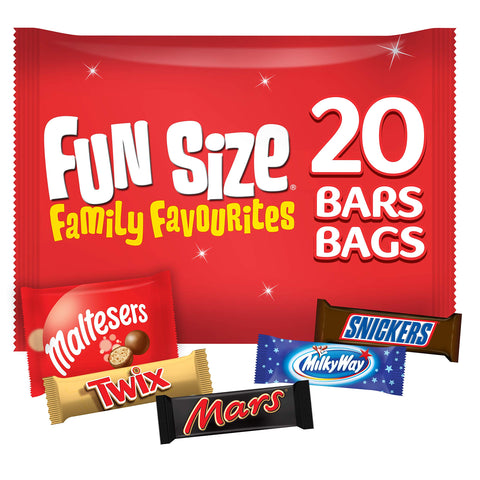 Mars Fun Size Family Favourites Variety Bag - Pack of 20, 358 grams