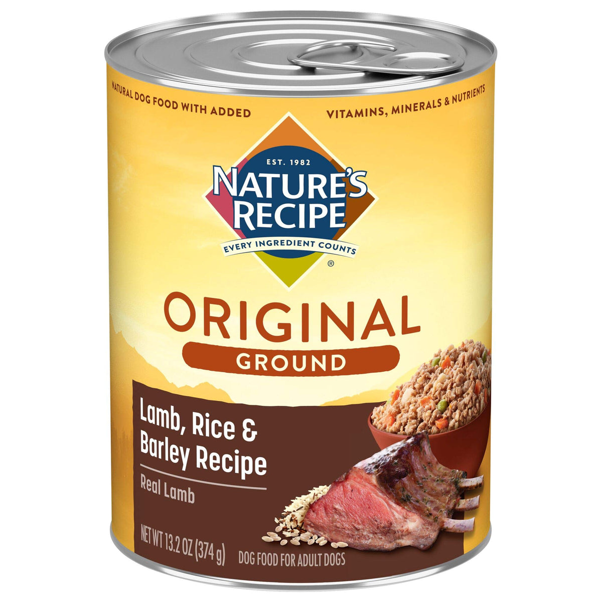Nature's Recipe Easy to Digest Wet Dog Food, Lamb, Rice & Barley Recipe, 13.2 Ounce Can (Pack of 12)
