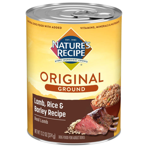 Nature's Recipe Easy to Digest Wet Dog Food, Lamb, Rice & Barley Recipe, 13.2 Ounce Can (Pack of 12)