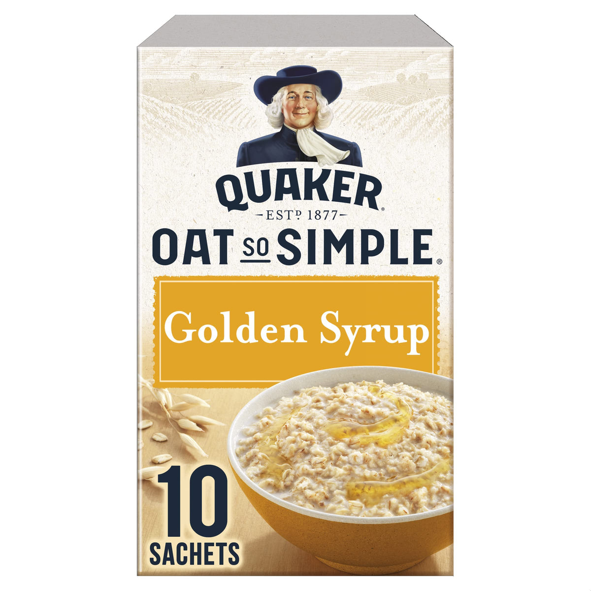 Quaker Oat So Simple Golden Syrup Porridge, 10 x 36g