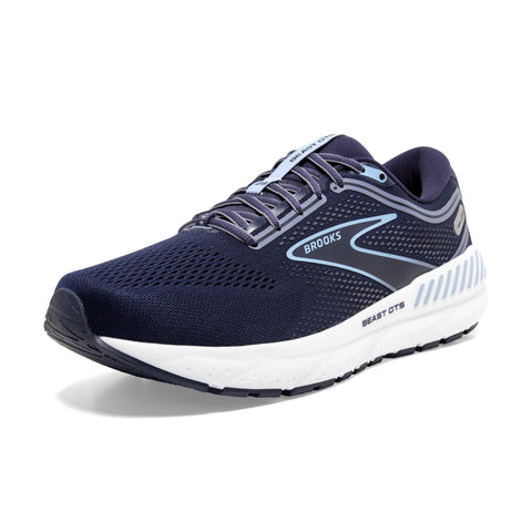 Brooks Menâ€™s Beast GTS 23 Supportive Running Shoe - Peacoat/Blue/White - 9.5 Medium
