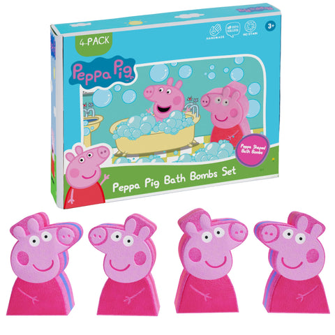Peppa Pig Bath Bombs for Kids - GirlsÃƒÂ¢Ã¢â€šÂ¬Ã¢â€žÂ¢ & BoysÃƒÂ¢Ã¢â€šÂ¬Ã¢â€žÂ¢ Bath Bombs with Natural, Moisturizing Ingredients - Brighten Bathtime with Multicolored, Non-Stain KidsÃƒÂ¢Ã¢â€šÂ¬Ã¢â€žÂ¢ Bath Bombs for Girls & Boys (Peppa Pig)