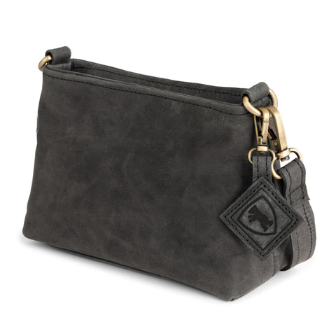 Berliner Bags Vintage Shoulder Bag Marbella Small Leather Shoulder Bag Handbag for Women, darkgray, Extra Small