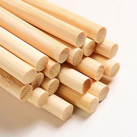 Dtmasao 25 PCS Dowel Rods Wood Sticks Wooden Dowel Rods - 1/4 x 36 Inch Unfinished Bamboo Sticks - for Crafts and DIYers