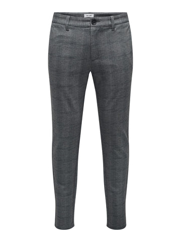 ONLY & SONS Men's Onsmark Slim Check 020919 Pant Noos Fabric Trousers, Dress Blues, 32 W/32 L
