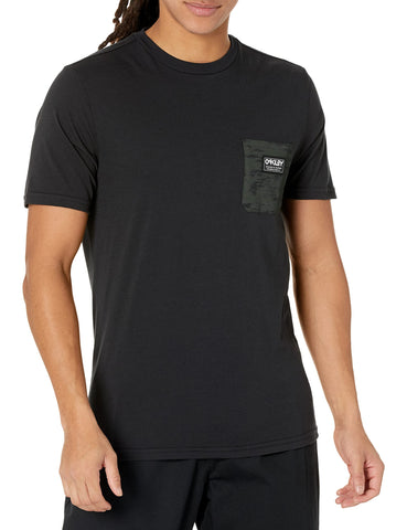 Oakley Unisex Adult Clashort Sleeveic B1b Pocket Tee T-Shirt, Black/Brush Tiger Green, X-Large US