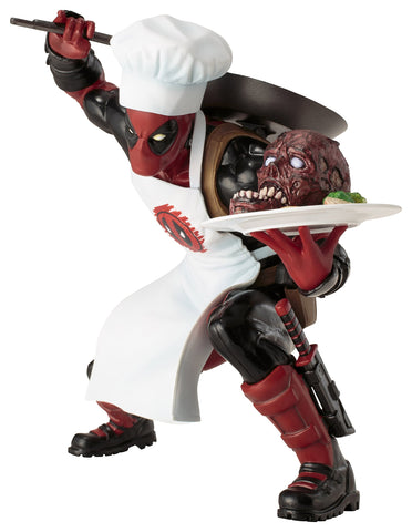 Entertainment Earth Marvel Universe Cooking Deadpool Artfx+ Statue