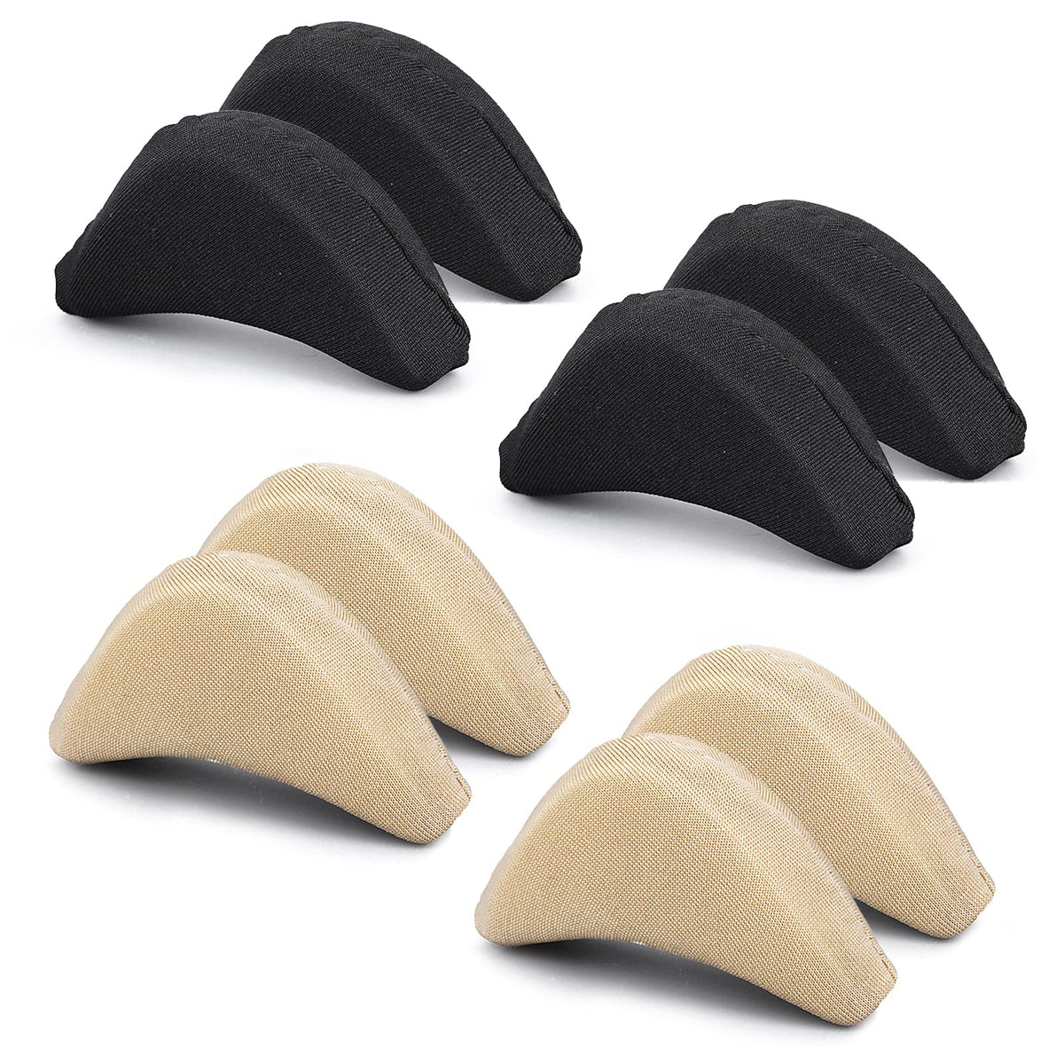 Sibba 8 Pieces Toe Filler Inserts Unisex Breathable Soft Big Toe Plug Forefoot Pad Shoe Filler for High Heel Foot Pain Relief for Women Girls