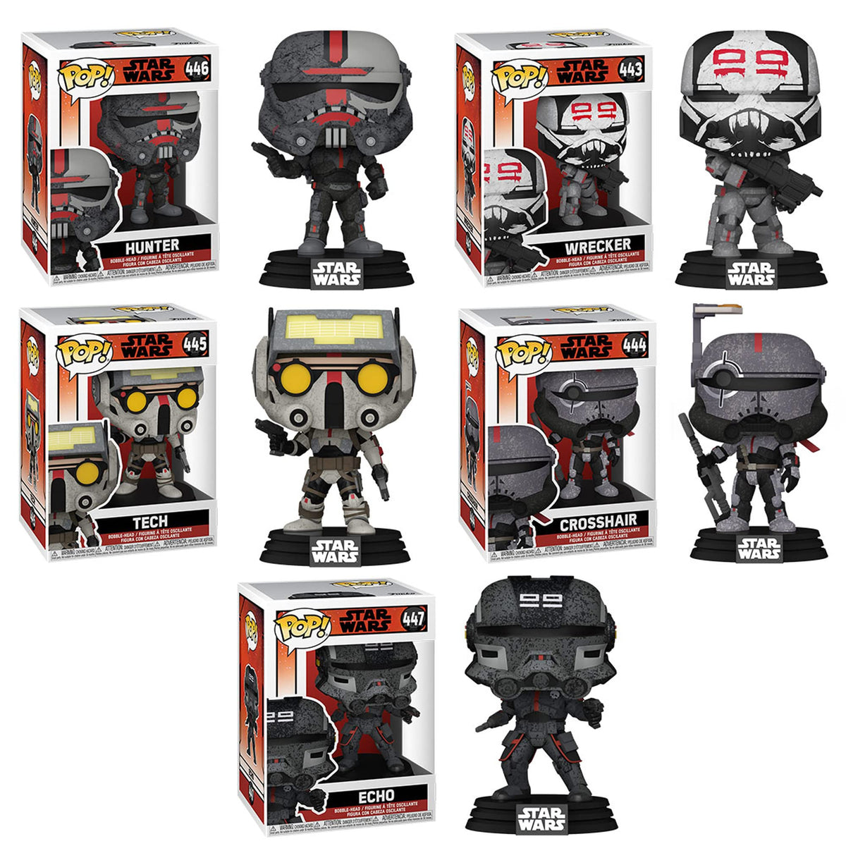 Funko Bad Batch (Star Wars) Complete Set (5) Pop!