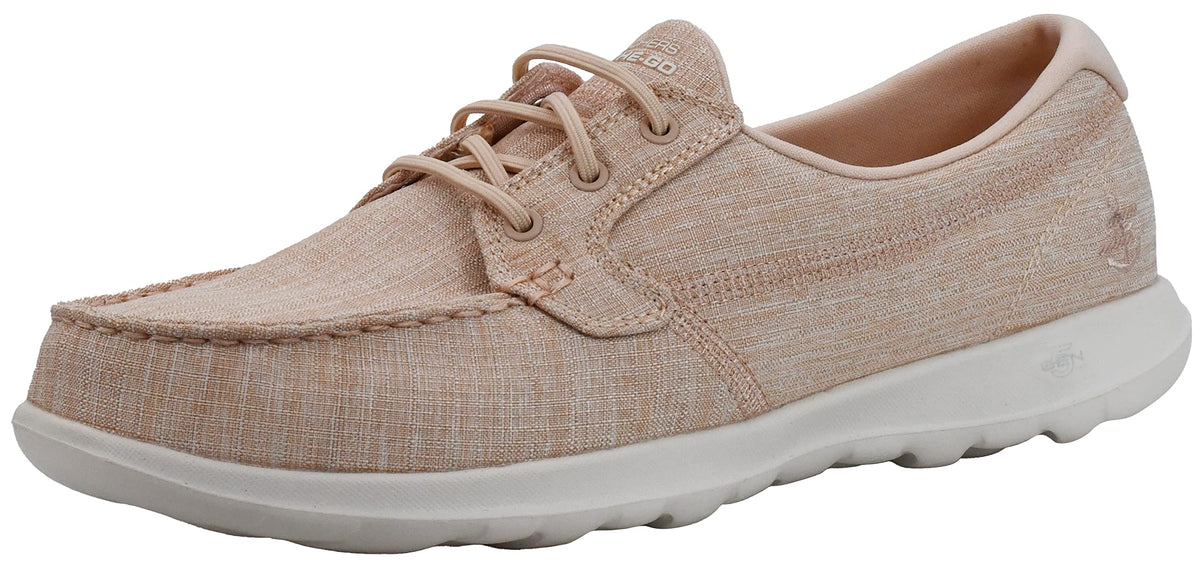Skechers Womens Go Walk Lite - 15433 Boat Shoe, Light Pink, 9.5 M US