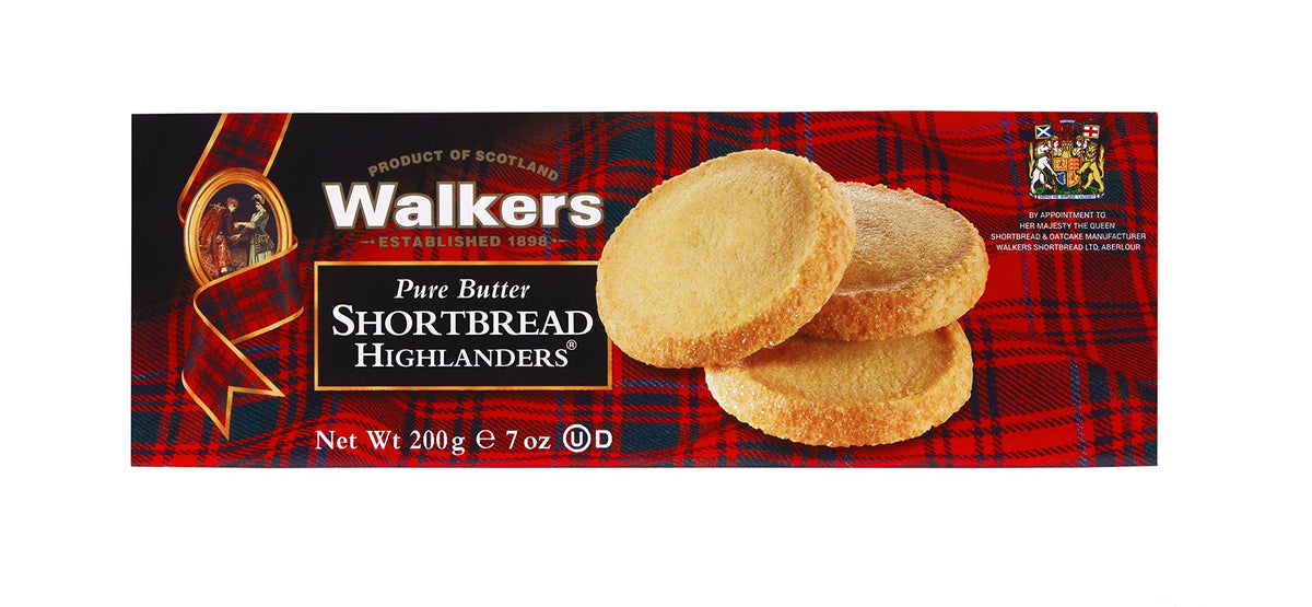 Walker's Shortbread Highlanders, Pure Butter Shortbread Cookies, 7 Oz Box