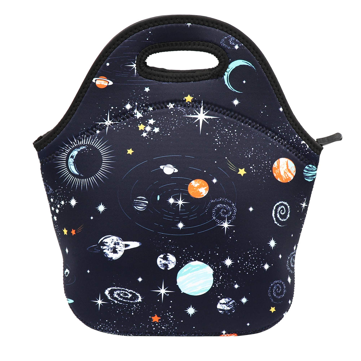 Aiphamy Neoprene Lunch Bag for Kids, Insulated Lunch Box Tote for Women Men Adult Teens Boys Teenage Girls Toddlers (Space)