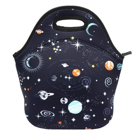 Aiphamy Neoprene Lunch Bag for Kids, Insulated Lunch Box Tote for Women Men Adult Teens Boys Teenage Girls Toddlers (Space)