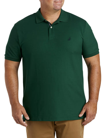 Nautica Men's Classic Fit Short Sleeve Solid Performance Deck Polo Shirt, tidal Green, 1X Big