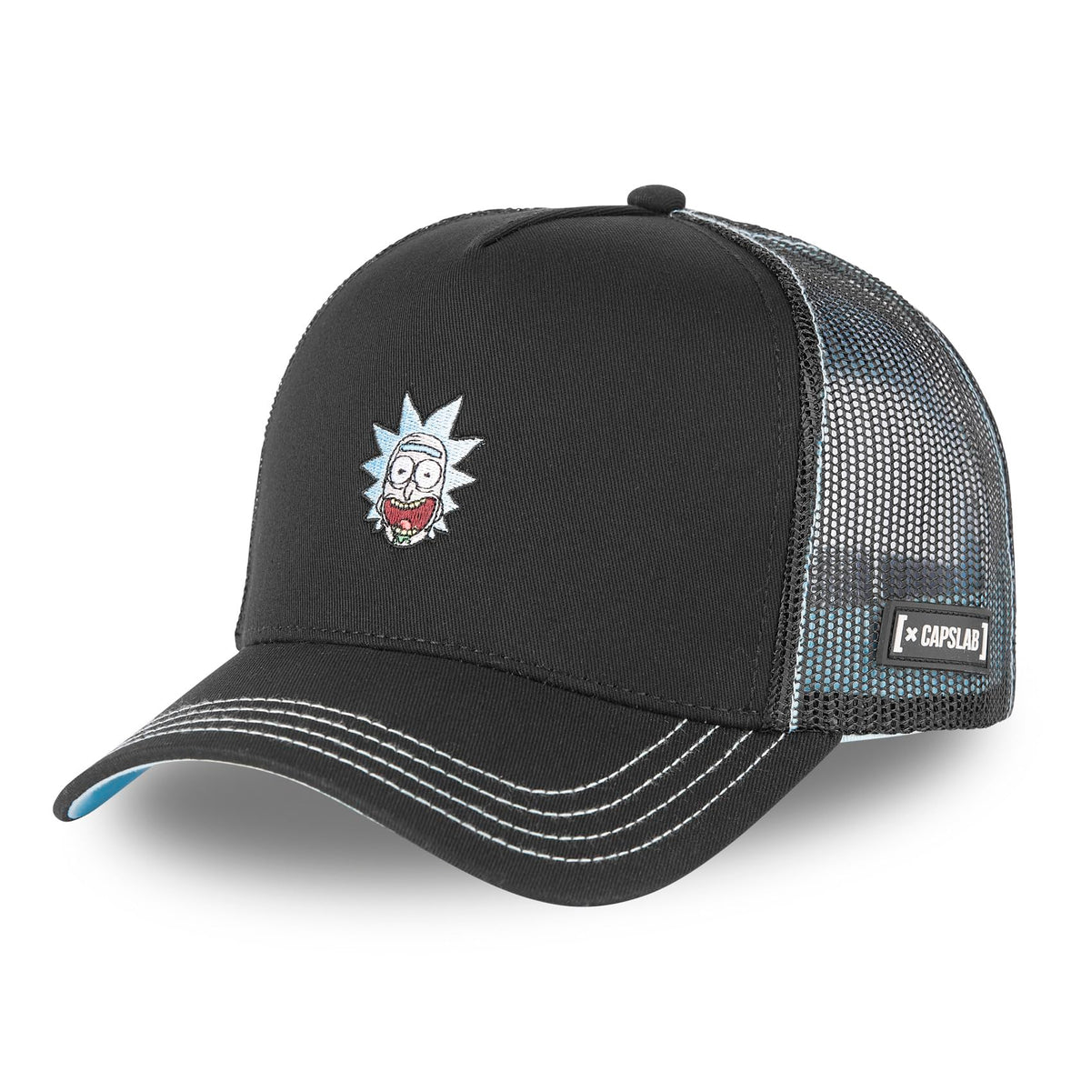 Capslab Rick Black Blue Rick and Morty Trucker Cap - One-Size