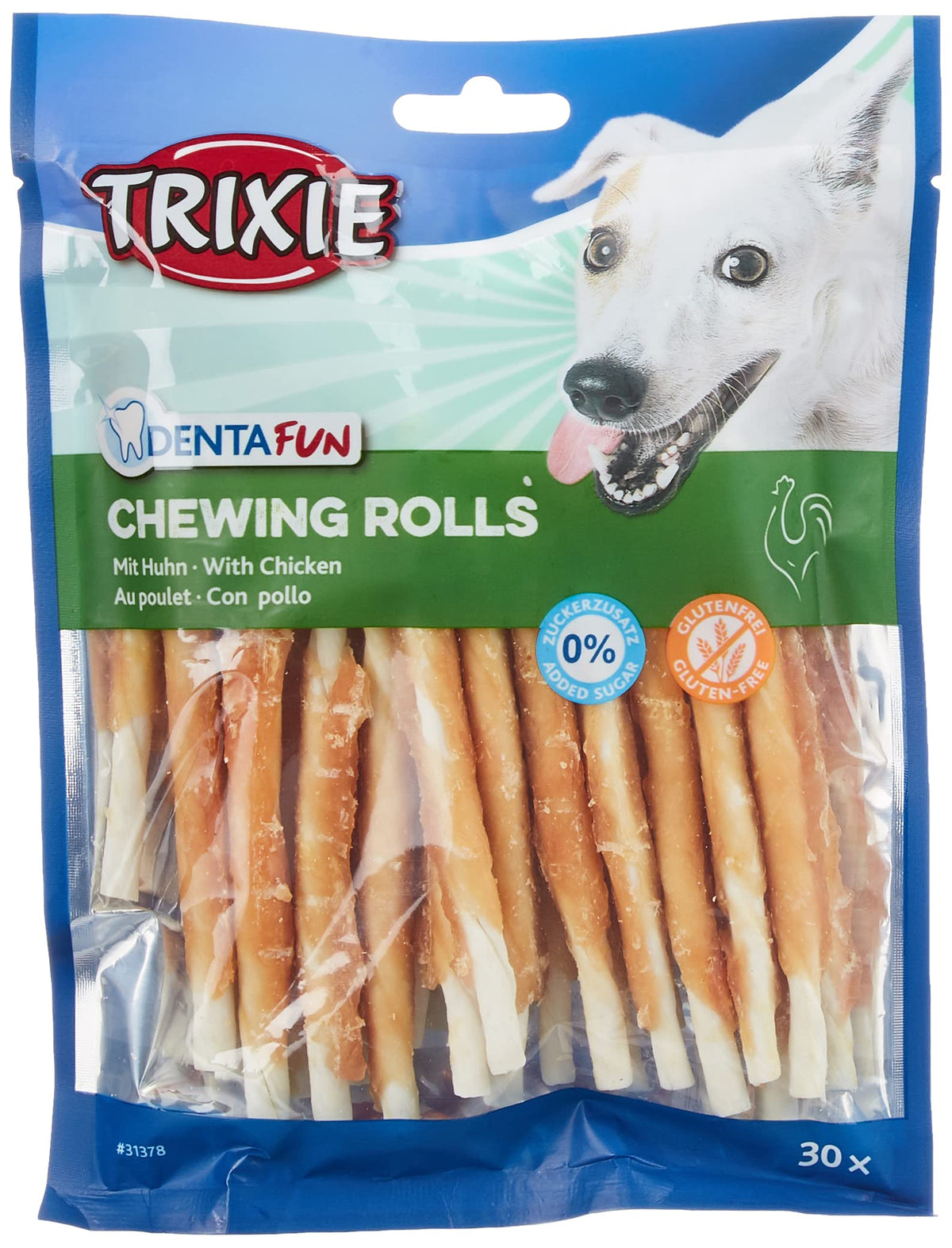 Trixie Denta Fun Kaurollen, Huhn, 12 cm, 30 St./240 g