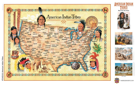 MasterPieces 550 Piece Jigsaw Puzzle For Adults, Family, Or Kids - American Indian Tribes - 18"x24"
