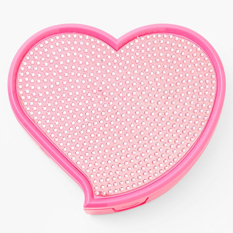 Claire's Makeup Kits - Large Pink Heart Shape with Gemstone Cover - Eyeshadow, Blush, and Lip Kit for Girls - Perfect for Young Girls!