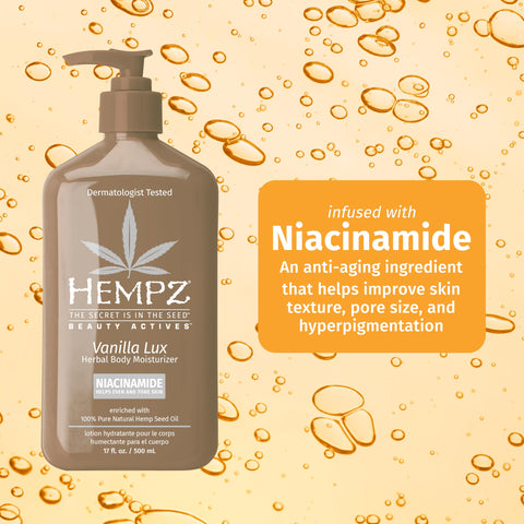 HEMPZ Vanilla Lux Herbal Body Moisturizer 17 oz.