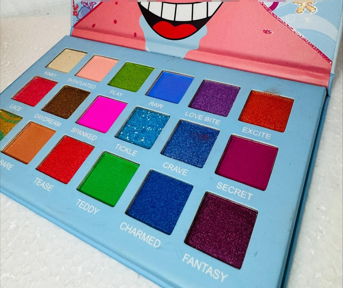 Generic Patrick Eyeshadow Palette, 18 Colors, Anime Cartoon Cosmetic Cute