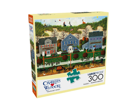 Buffalo Games - Charles Wysocki - Nantucket Winds - 300 Large Piece Jigsaw Puzzle, Green