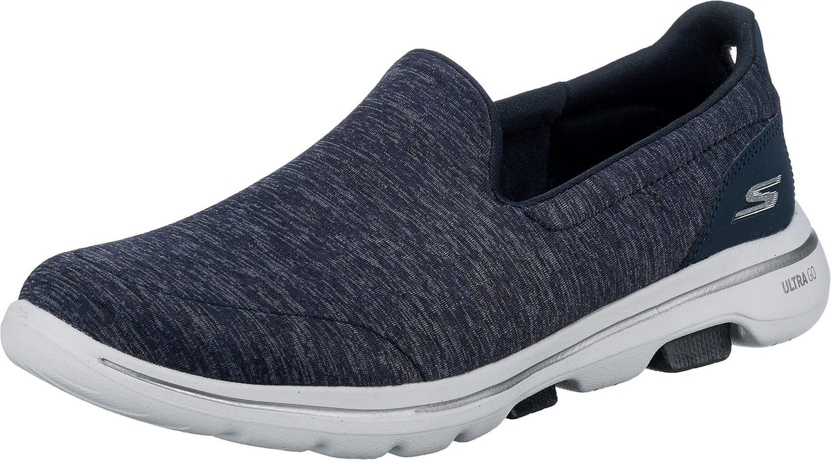 Skechers Women's GO Walk 5-Honor Sneaker, Navy/White, 11 M US
