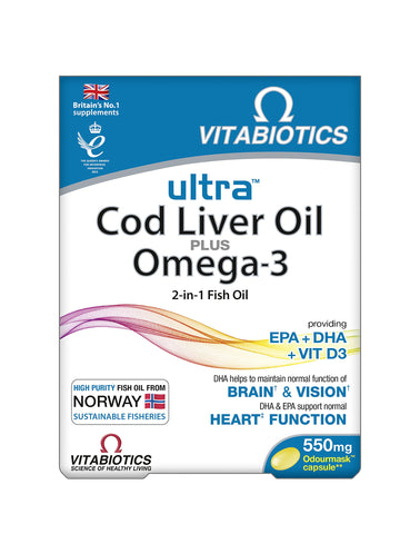 Vitabiotics Ultra Cod Liver Oil - 60 Capsules