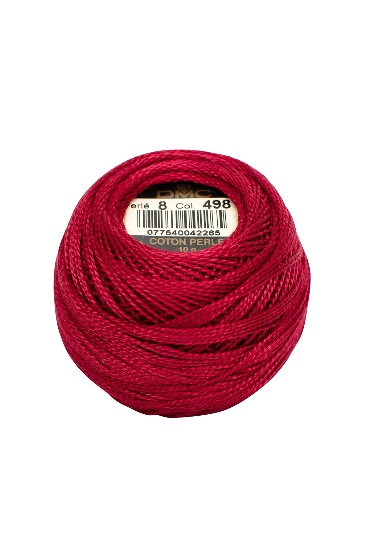 DMC 116 8-498 Pearl Cotton Thread Balls, Dark Red, Size 8