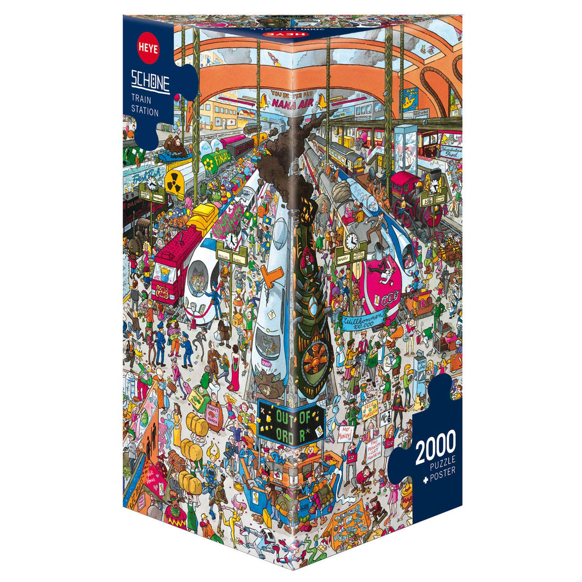 Heye Train Station Schone Triangular Puzzles (2000-Piece, Multi-Colour)