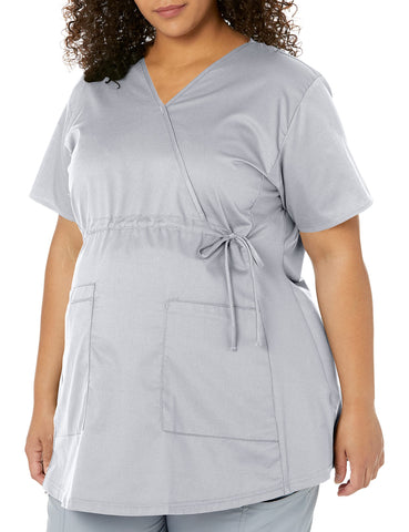 WonderWink Women's Wonderwork Maternity Top, Grey, Large