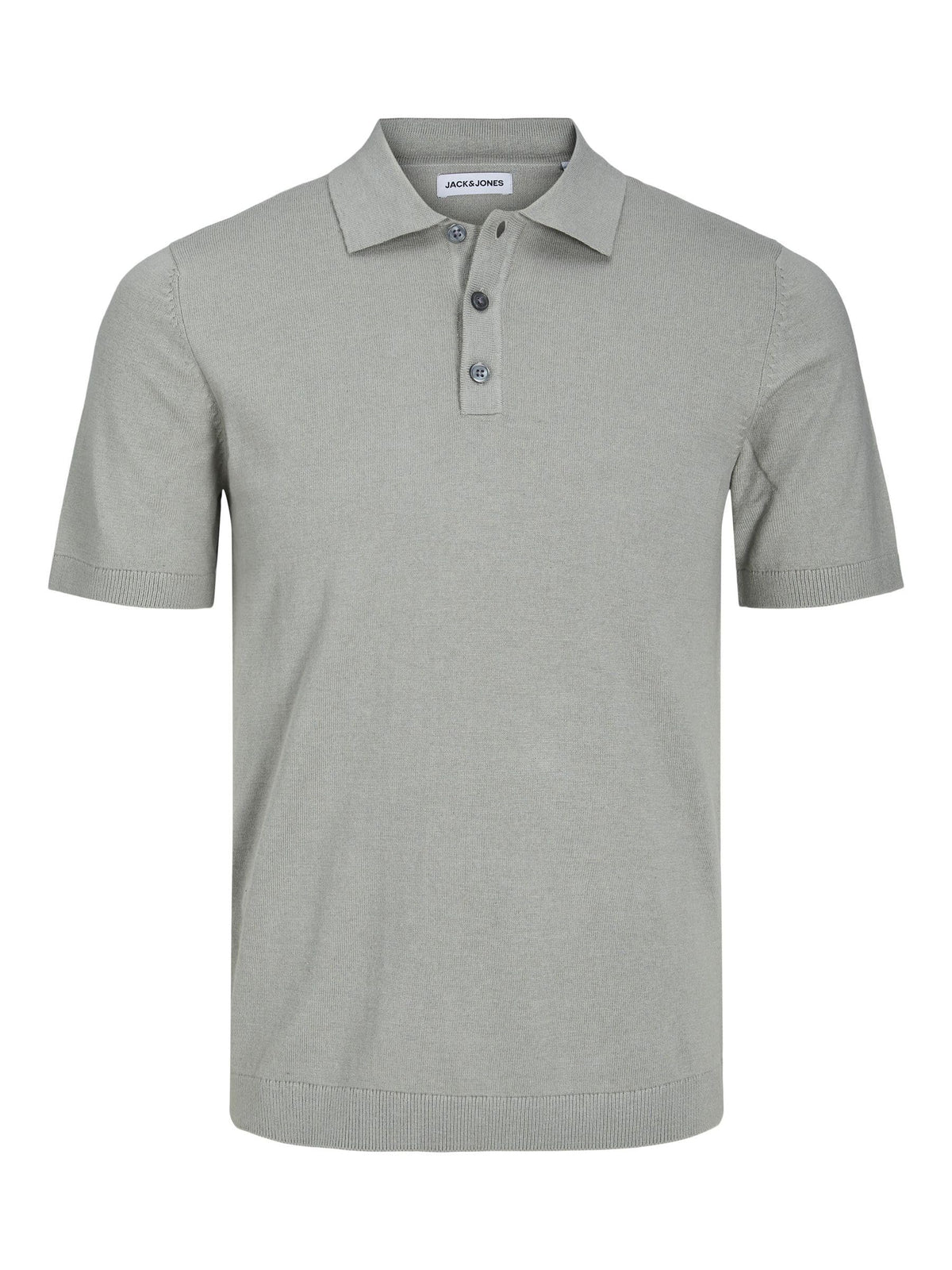 JACK & JONES Men's Jjeemil Knit Polo S/S Sn Pullover Sweater, Wrought Iron, S