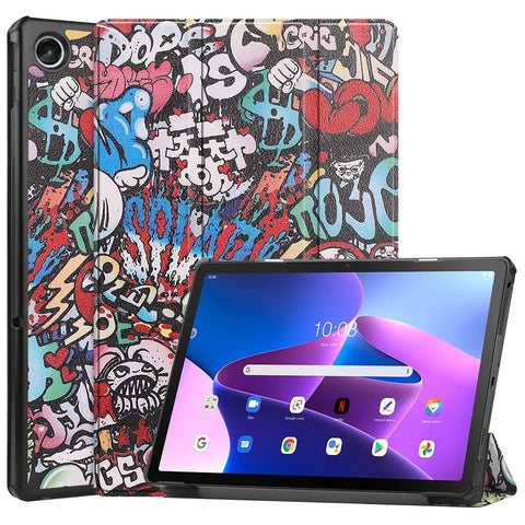 XITODA Lenovo Tab M10 Plus 3rd Gen 10.6 Inch 2022 PU Leather Case with Stand for Lenovo Tab M10 Plus 3rd Gen TB125 10.6 Inch Tablet - Graffiti