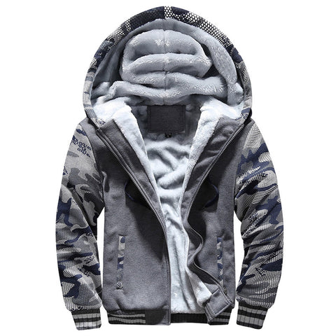 Bestgift Winter jacket warm sweater men's casual padded thickened sports coat Dark grey XL