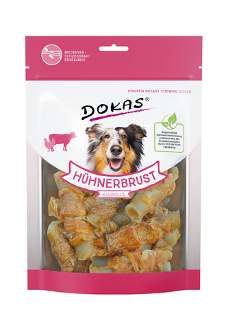 DOKAS Grain Free Premium Chew Snack with Chicken Breast for Dogs - Ideal for Between