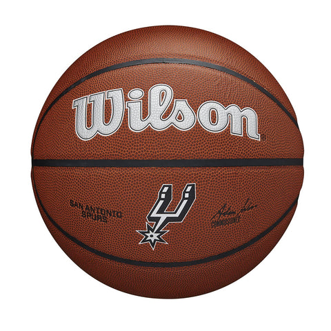 Wilson Basketball, Team Alliance Model, SAN ANTONIO SPURS, Indoor/Outdoor, Mixed Leather, Size: 7
