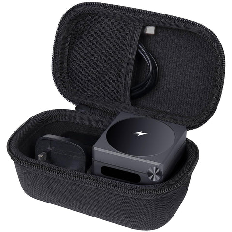 co2CREA Storage Travel Hard Case for Anker Cube 3-in-1 MagSafe Charging Foldable Wireless Charger,Protection Case Compatible with USB-C Plug Charger, Case Only
