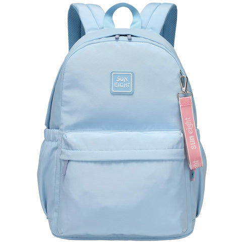CaranÂ·Y Kids Backpack Girls and Boys Classic School Backpack Light Weight Two Size Multi-pocket Aqua-Blue Suitable for ages 6+ and above?Aqua Blue?