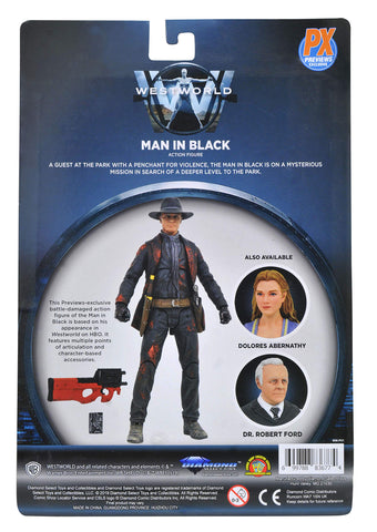 DIAMOND SELECT TOYS Westworld: The Man in Black Battle-Damaged Action Figure, Multicolor
