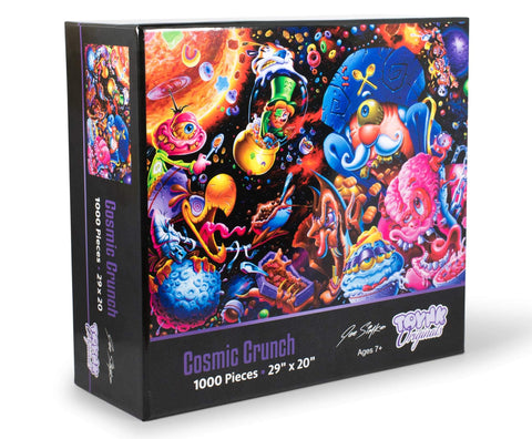Toynk Cosmic Crunch Breakfast Cereal Monster Puzzle by Joe Simko | 1000 Piece Jigsaw Puzzle Toy | Interactive Brain Teaser for Family Game Night | 29 x 20 Inches