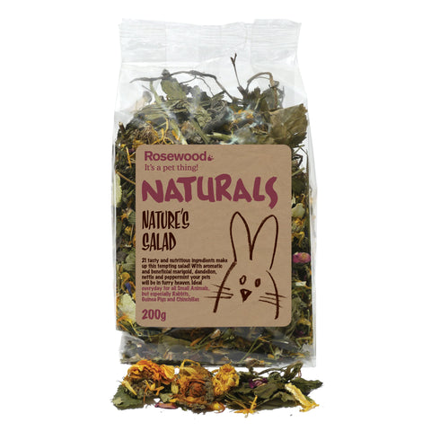Rosewood Naturals Natureâ€™s Salad, Rabbit Treats & Small Animal Treats, 200g