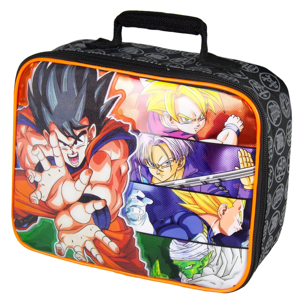 Bioworld Dragon Ball Z Lunch Box 5 Character Panel Goku Kamehameha Lunch Bag Tote