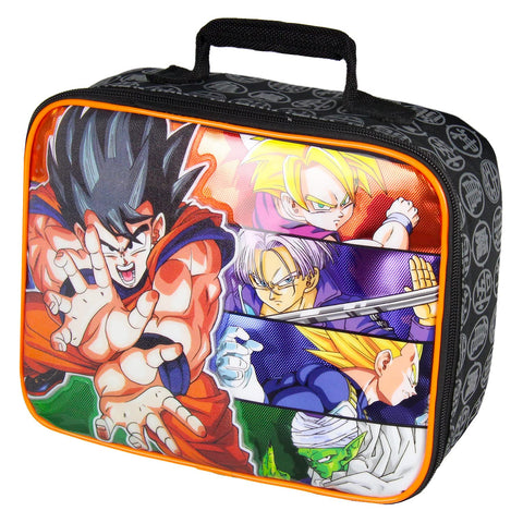 Bioworld Dragon Ball Z Lunch Box 5 Character Panel Goku Kamehameha Lunch Bag Tote