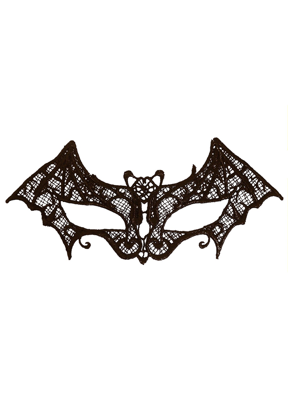 HENBRANDT 1 x Black Lace Bat Mask Masquerade Eye Mask Domino Gothic Vampire Bat Accessories Eyemask Halloween Fancy Dress Costume Accessories for Adult