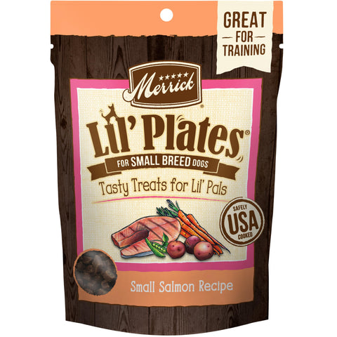 Merrick LilÃƒÆ’Ã†â€™Ãƒâ€šÃ‚Â¢ÃƒÆ’Ã‚Â¢ÃƒÂ¢Ã¢â€šÂ¬Ã…Â¡Ãƒâ€šÃ‚Â¬ÃƒÆ’Ã‚Â¢ÃƒÂ¢Ã¢â€šÂ¬Ã…Â¾Ãƒâ€šÃ‚Â¢ Plates Grain Free Small Dog Treats, Natural Training Treats For Small Dogs, Small Salmon Recipe