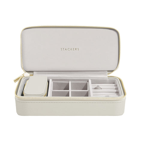 Stackers Oatmeal Large Zipped Jewellery Box